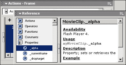 Référence ActionScripts de Flash MX