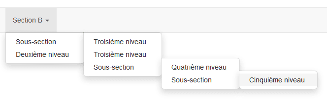 Sous menu Bootstrap