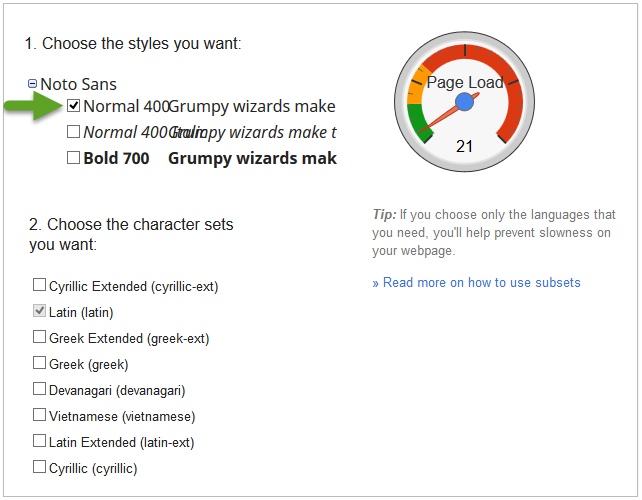 Google fonts