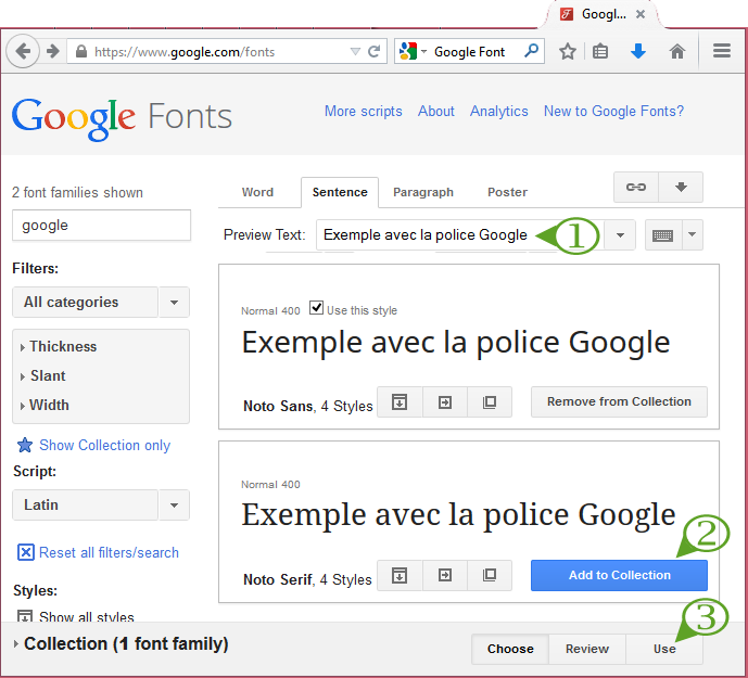 Google fonts
