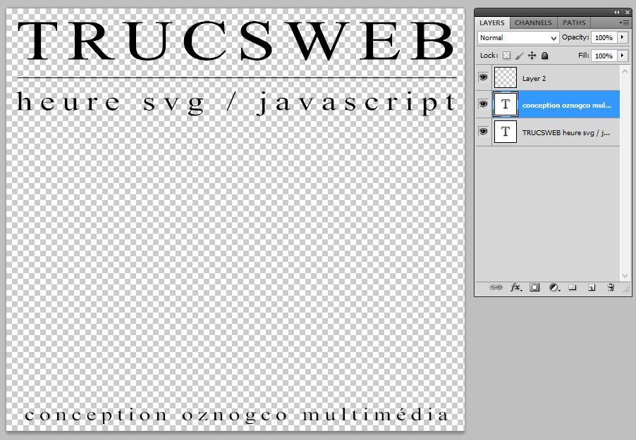 Photoshop - Nouveau texte