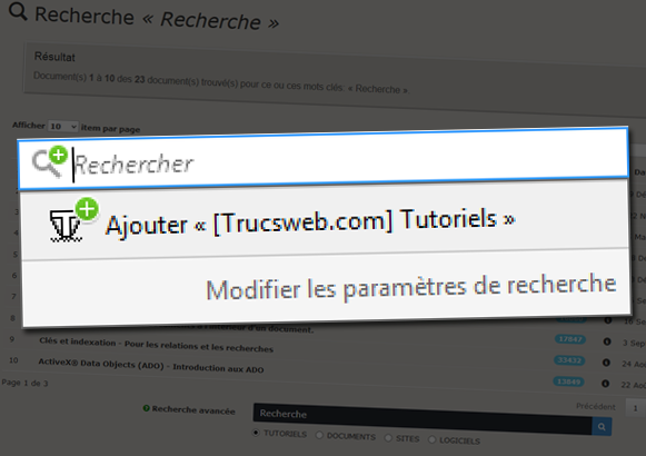 Ajouter votre moteur de recherche dans le navigateur