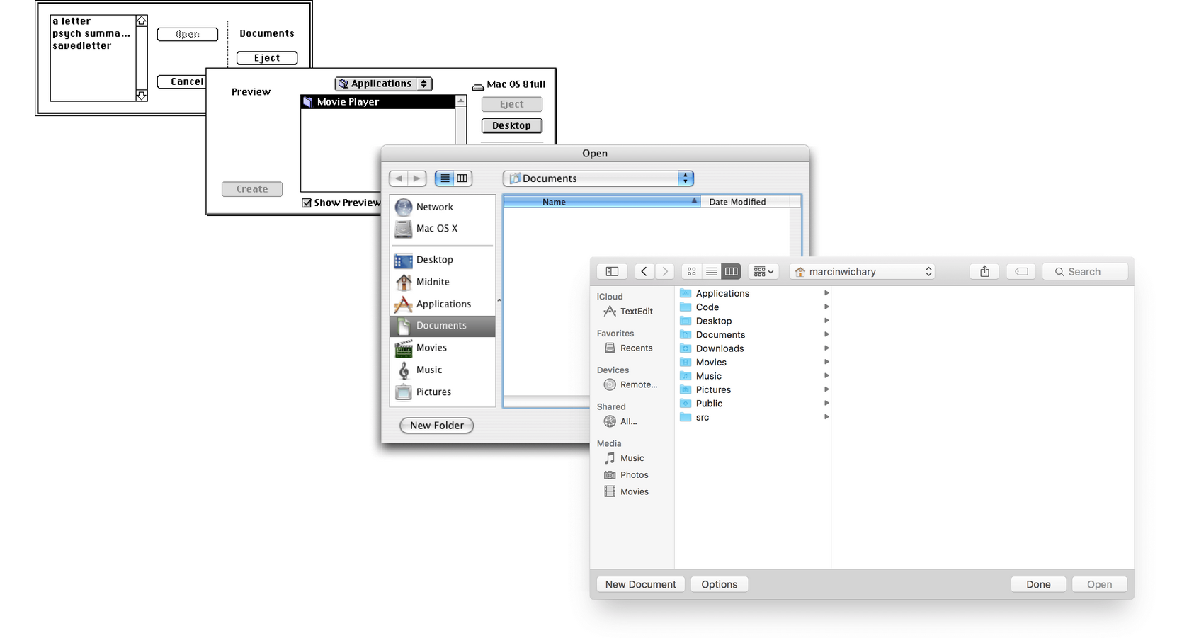 UI de polices de caractères du Mac OSX