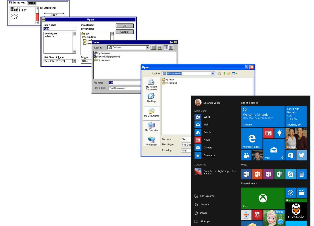 UI des polices sous Windows