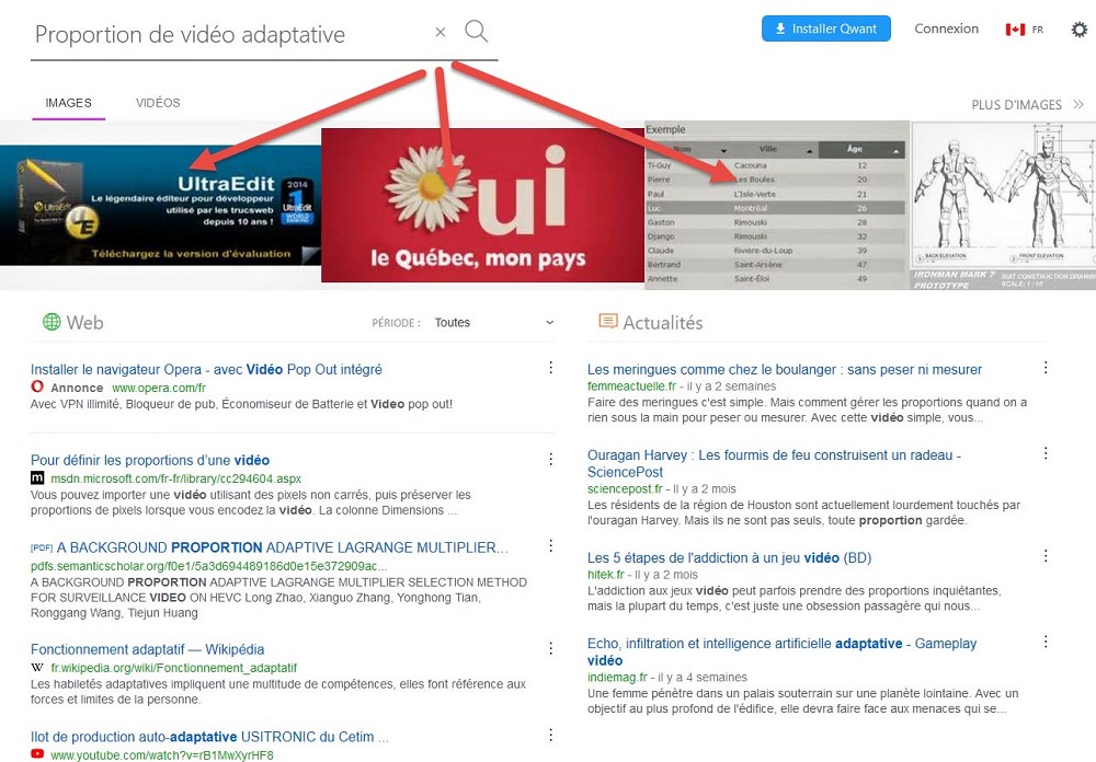 Qwant - Résultat de recherche
