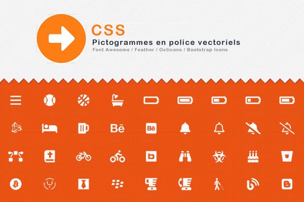 CSS - Pictogrammes en police vectoriels