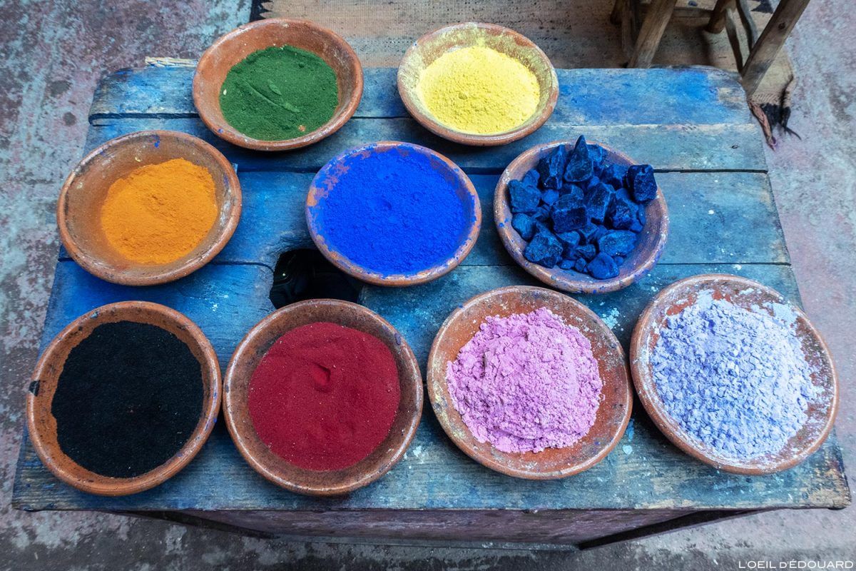 Souk des teinturiers, Marrakech, Maroc