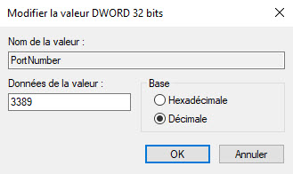 Modifier le port