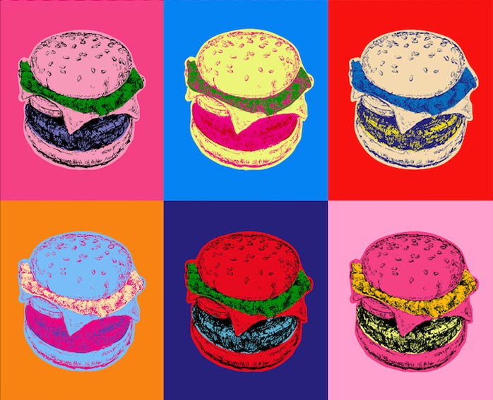 Hamburgers, Andy Warhol (Pop Art)