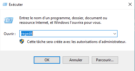 Ouvrir RegEdit